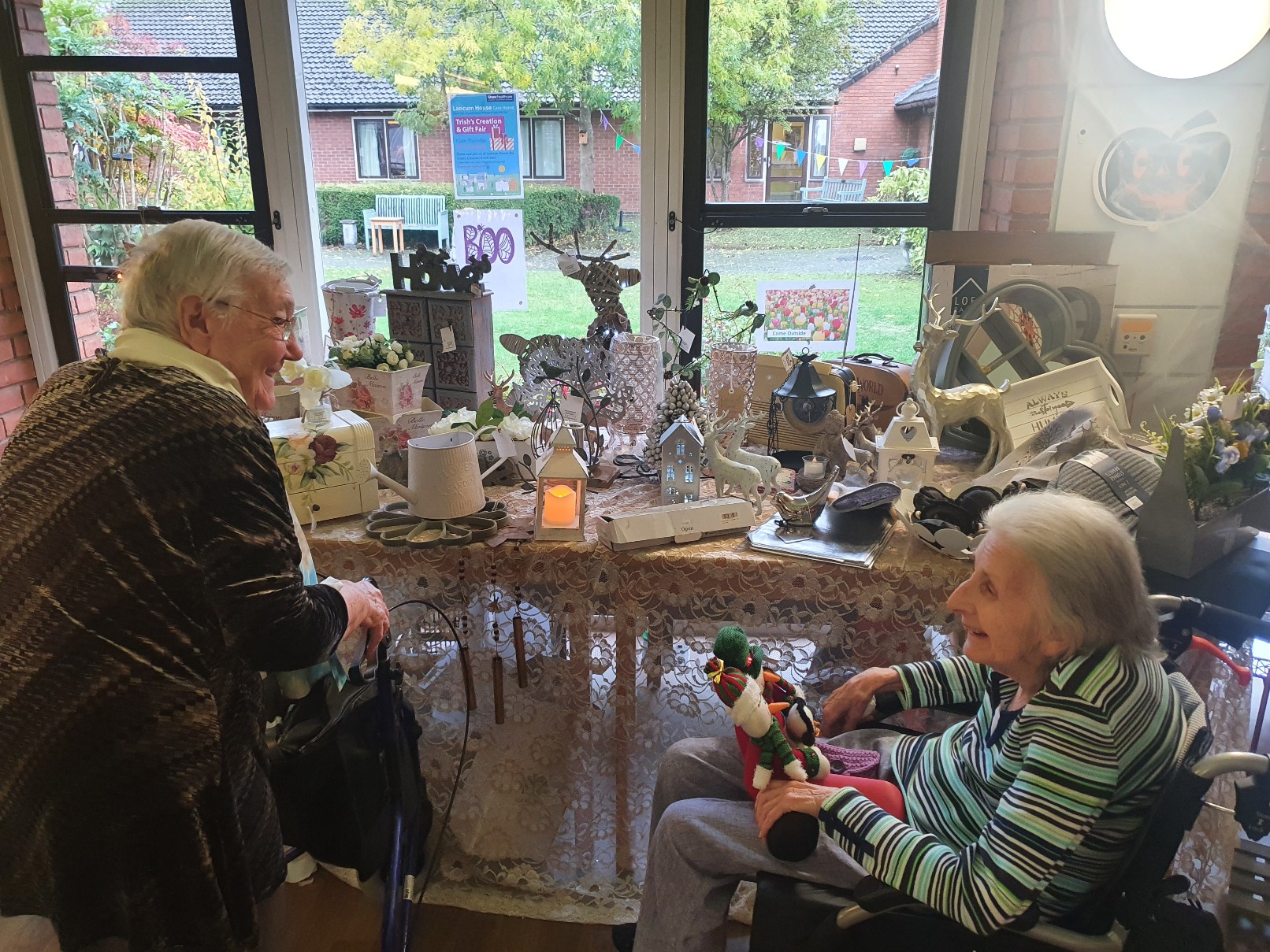 Residents at the gift fair 