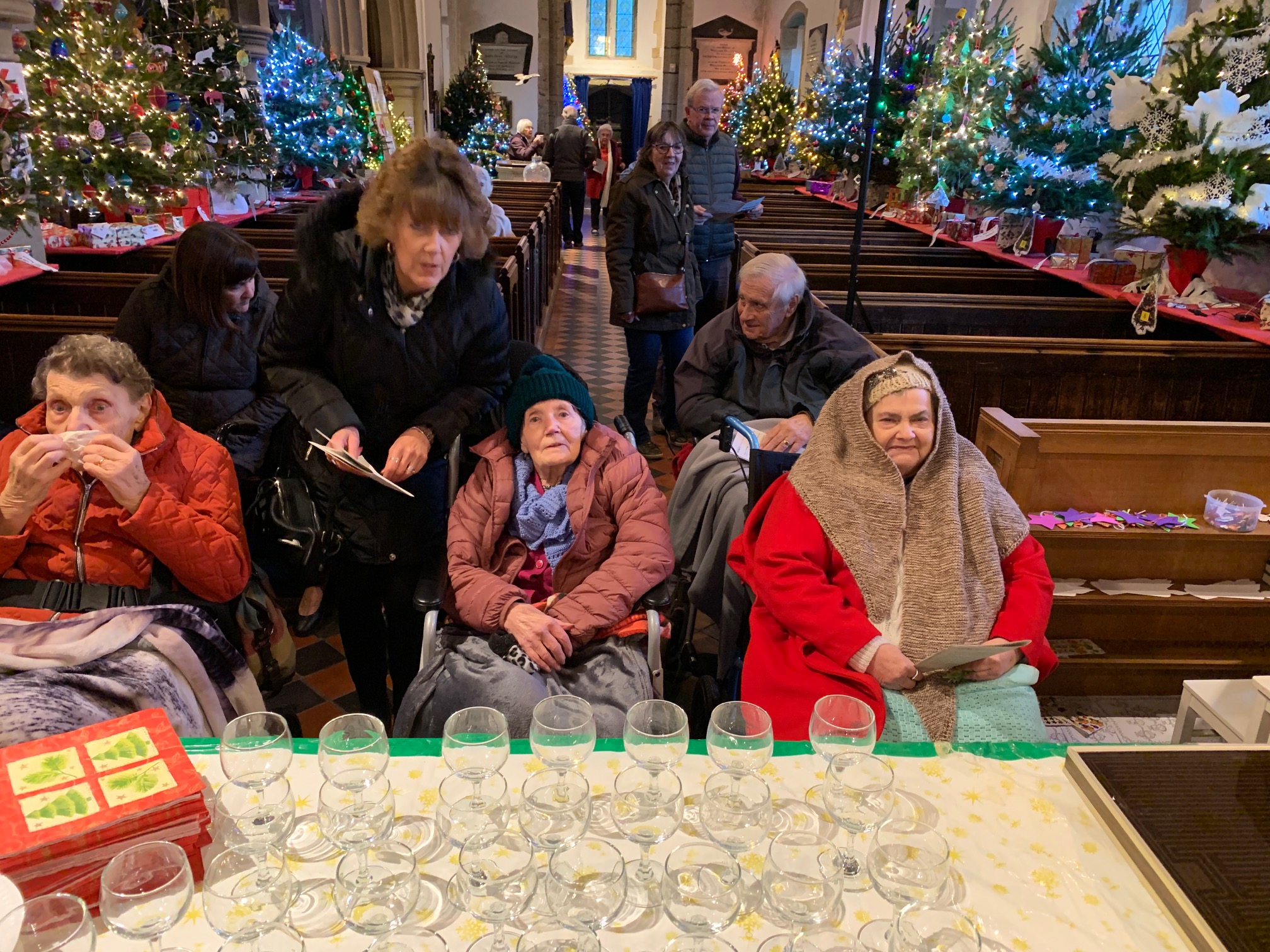 residents at the Christmas tree festival 