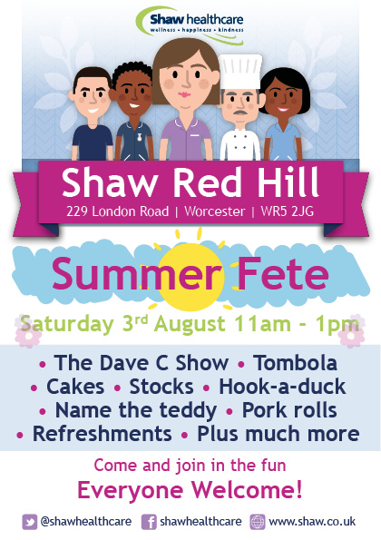 Shaw Red Hill Summer Fete Poster