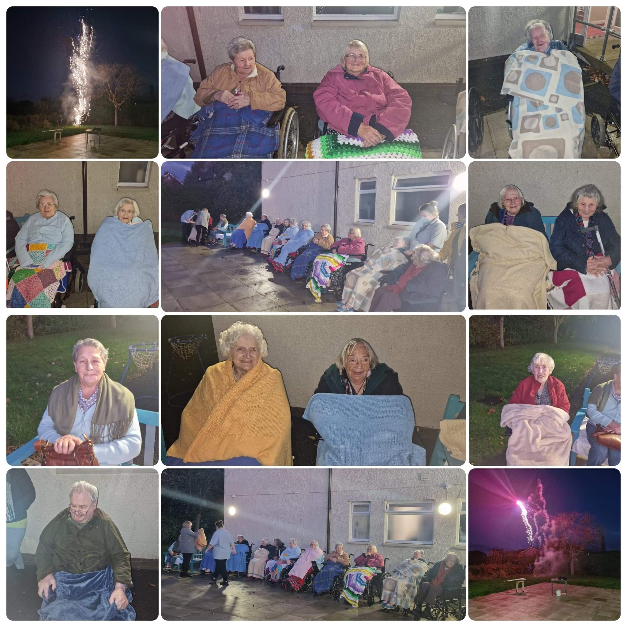 care home residents bonfire night